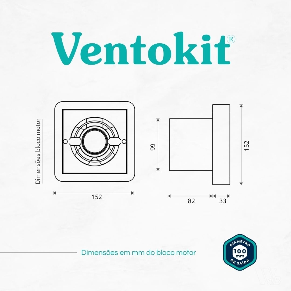 EXAUSTOR NEW CLASSIC VENTOKIT BIVOLT M80A - VENTOKIT