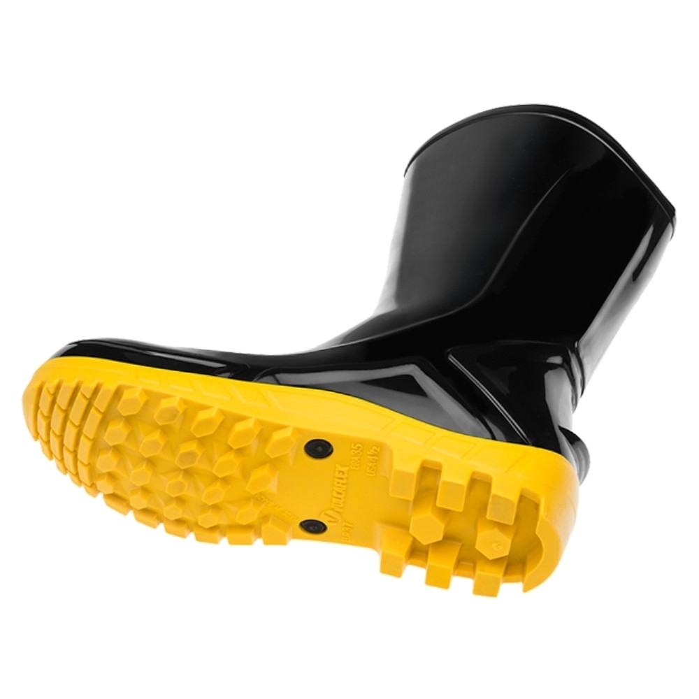 BOTINA PVC COM FORRO PRETO E AMARELO TAMANHO 43 - MARLUVAS