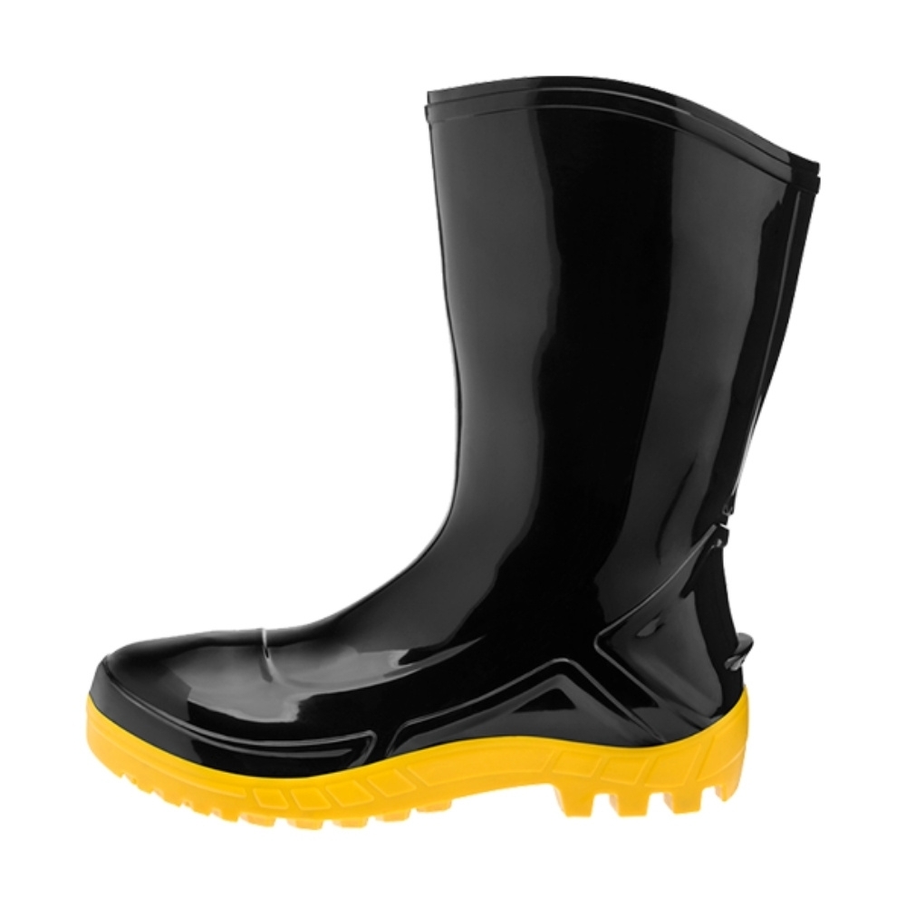 BOTINA PVC COM FORRO PRETO E AMARELO TAMANHO 43 - MARLUVAS
