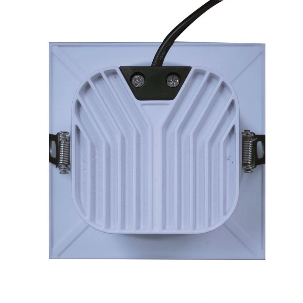 SPOT LED MIRA 18W BIVOLT LUZ AMARELA 2700K 1800LM 24G BRANCO PRETO QUADRADO - GAYA