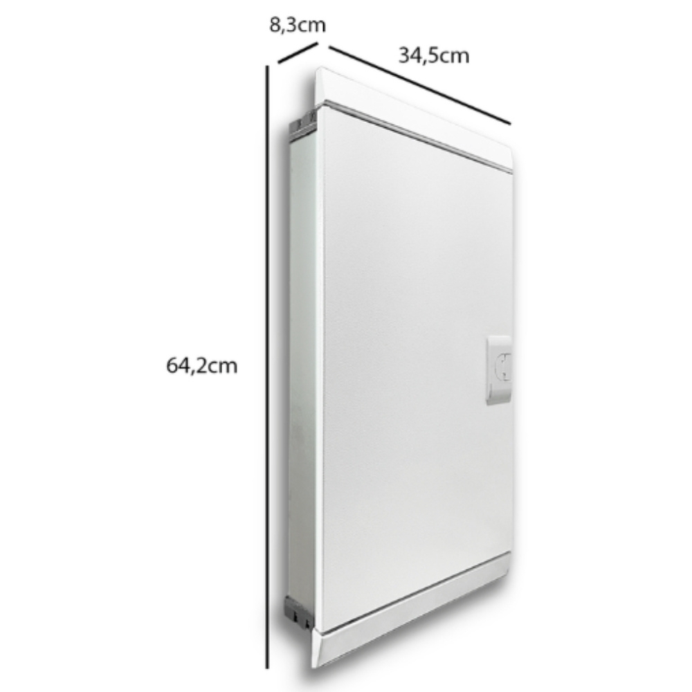 QUADRO EMBUTIR PARA 18 DISJUNTORES DIN 100A - BRUM