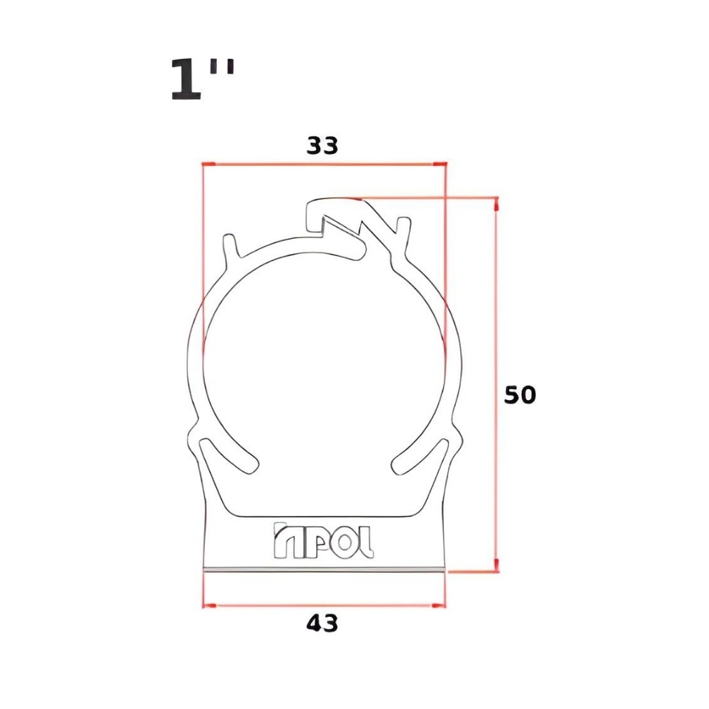 ABRACADEIRA PVC 1 BRANCO - INPOL