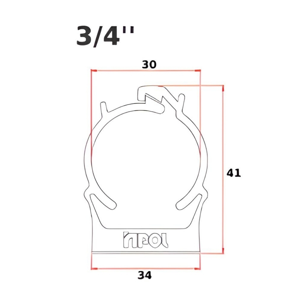 ABRACADEIRA PVC 3/4 BRANCO - INPOL