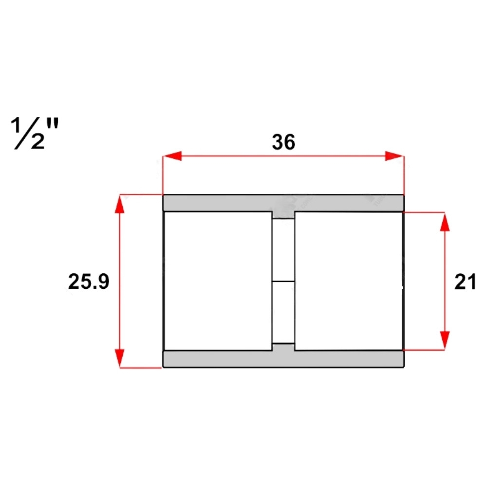 LUVA PVC 1/2 CINZA - INPOL