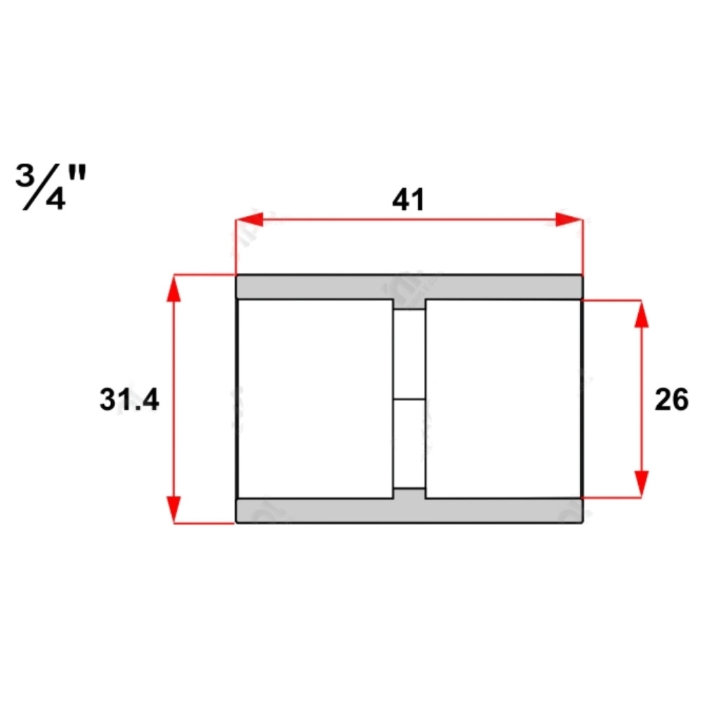 LUVA PVC 3/4 POLEGADA BRANCO - INPOL