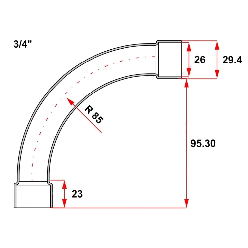 CURVA 90G 3/4 POLEGADAS BRANCO - INPOL
