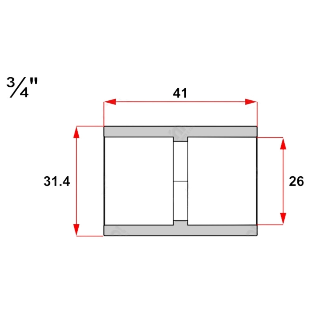 LUVA PVC 3/4 POLEGADAS CINZA - INPOL