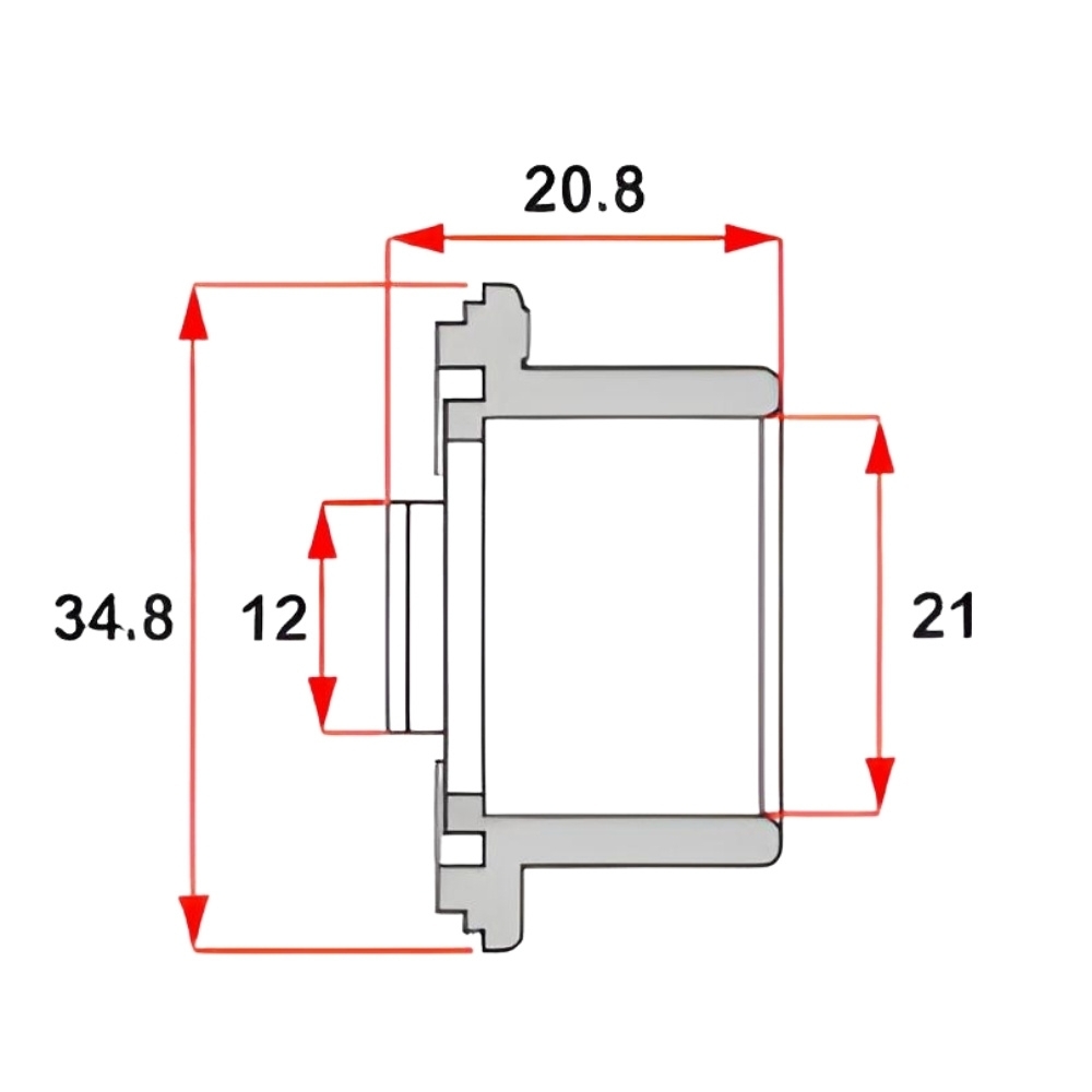 ADAPTADOR PVC 3/4 POLEGADAS CINZA - INPOL