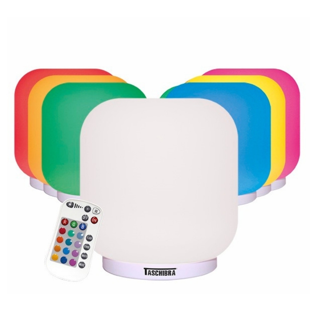 Luminaria de Mesa Led Jujuba 8W Bivolt Luz RGB c/ Controle Remoto - Taschibra