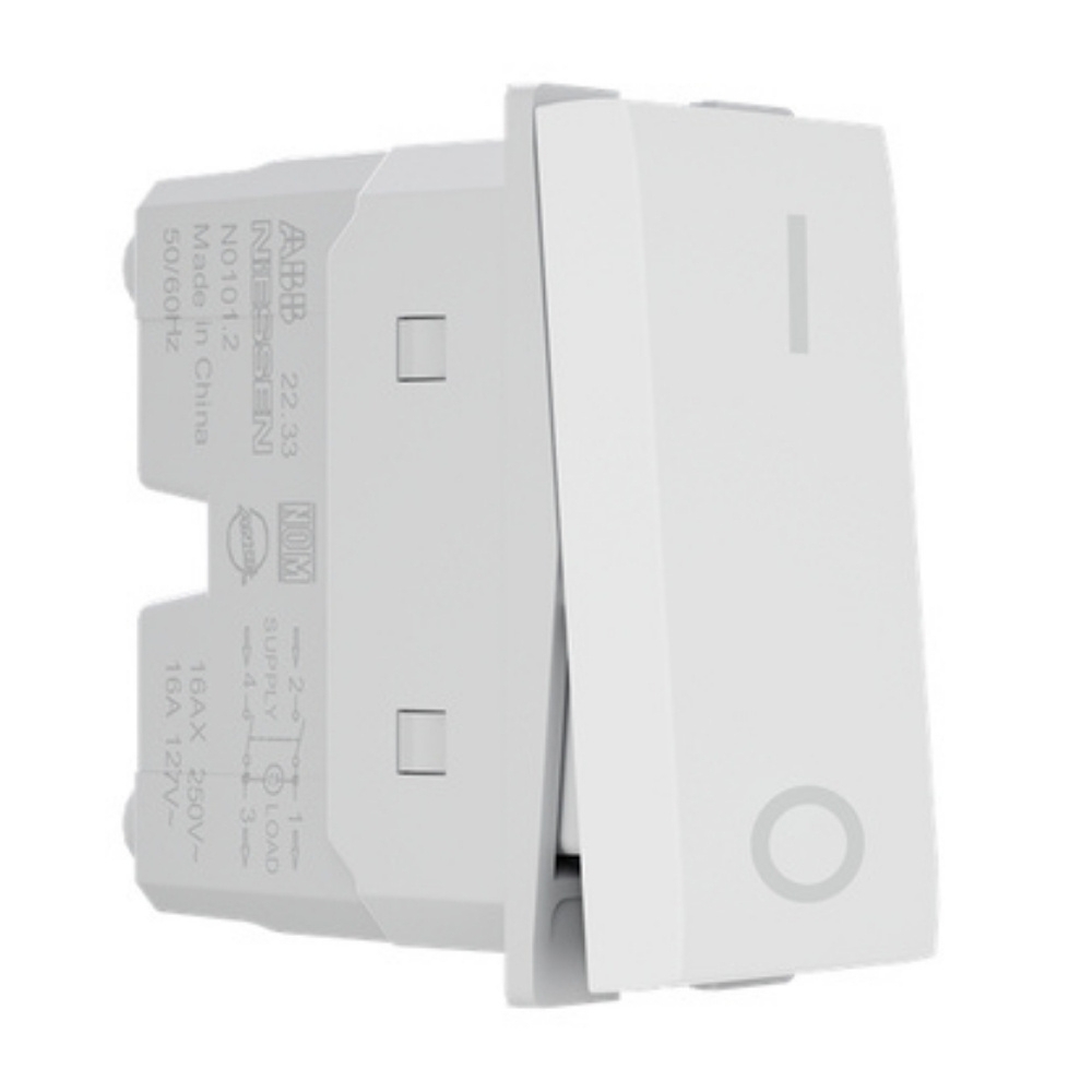 MODULO INTERRUPTOR BIPOLAR SIMPLES 16A 250V BRANCO ORIGEN - ABB