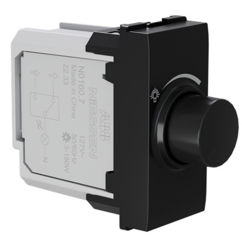 MODULO DIMMER ROTATIVO 150W 127V PRETO ORIGEN - ABB