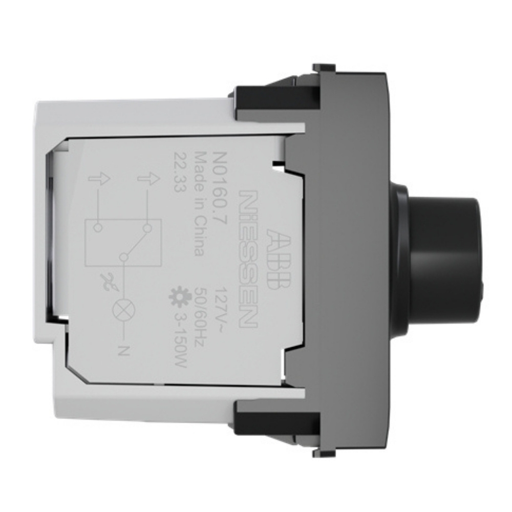MODULO DIMMER ROTATIVO 150W 127V PRETO ORIGEN - ABB