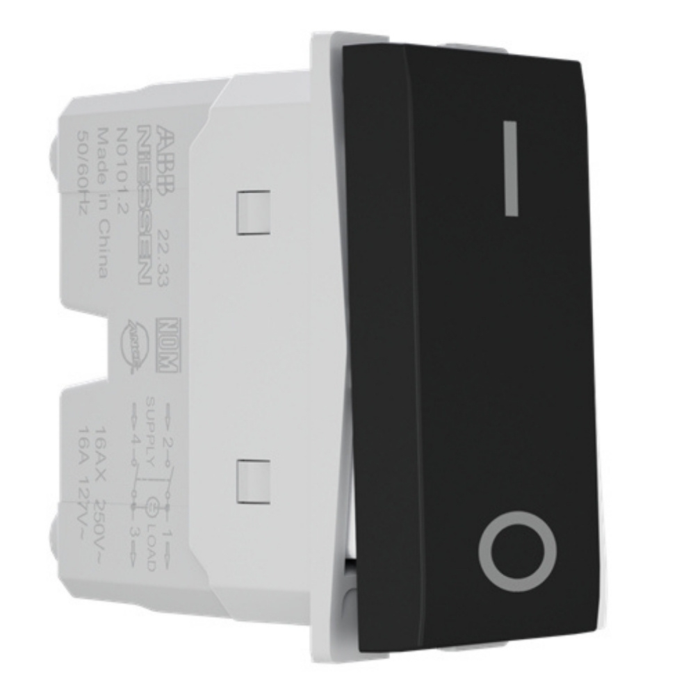 MODULO INTERRUPTOR BIPOLAR SIMPLES 16A 250V PRETO ORIGEN - ABB