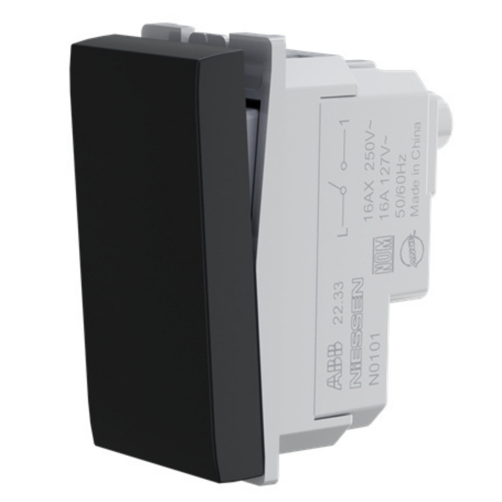 MODULO INTERRUPTOR SIMPLES 16A 250V PRETO ORIGEN - ABB