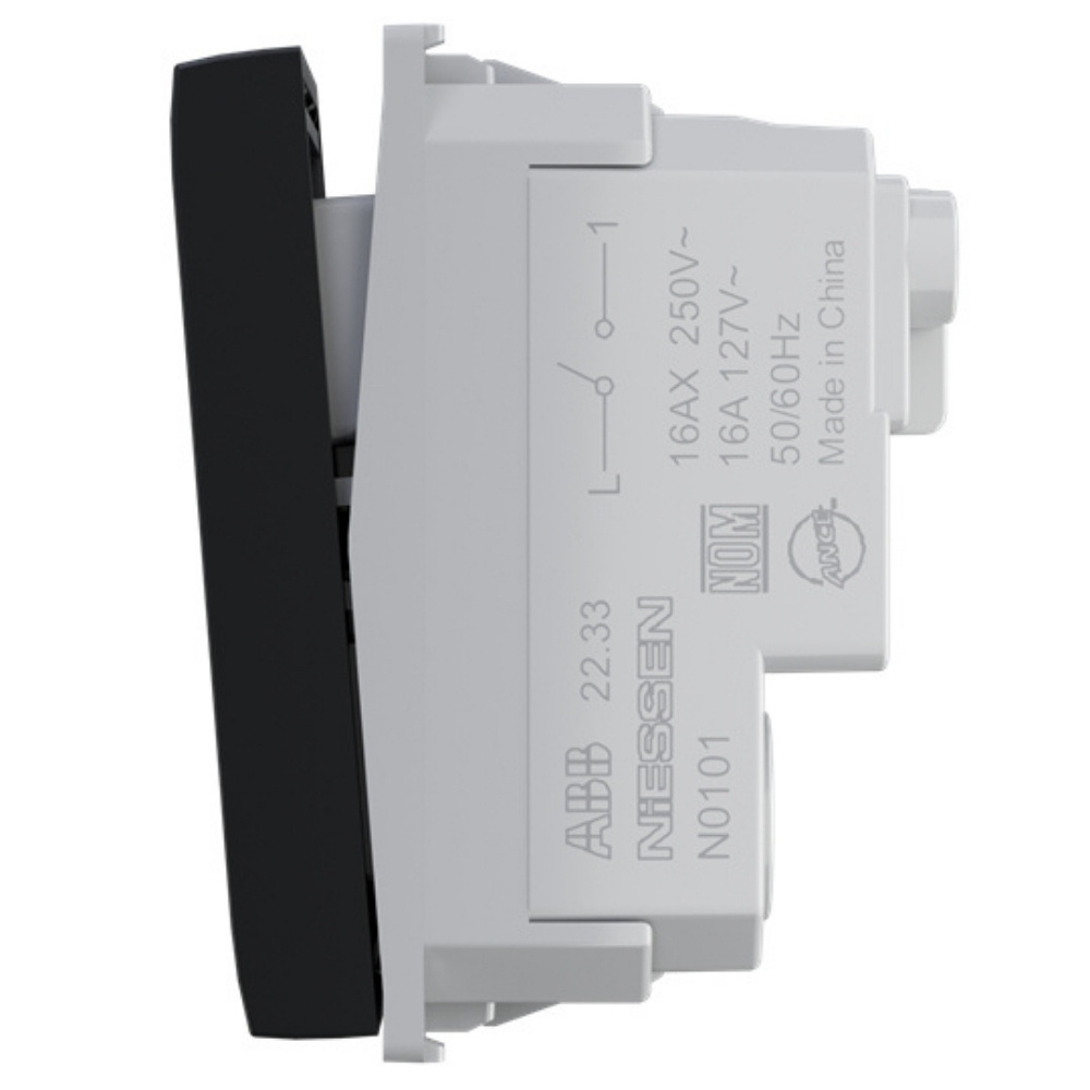 MODULO INTERRUPTOR SIMPLES 16A 250V PRETO ORIGEN - ABB