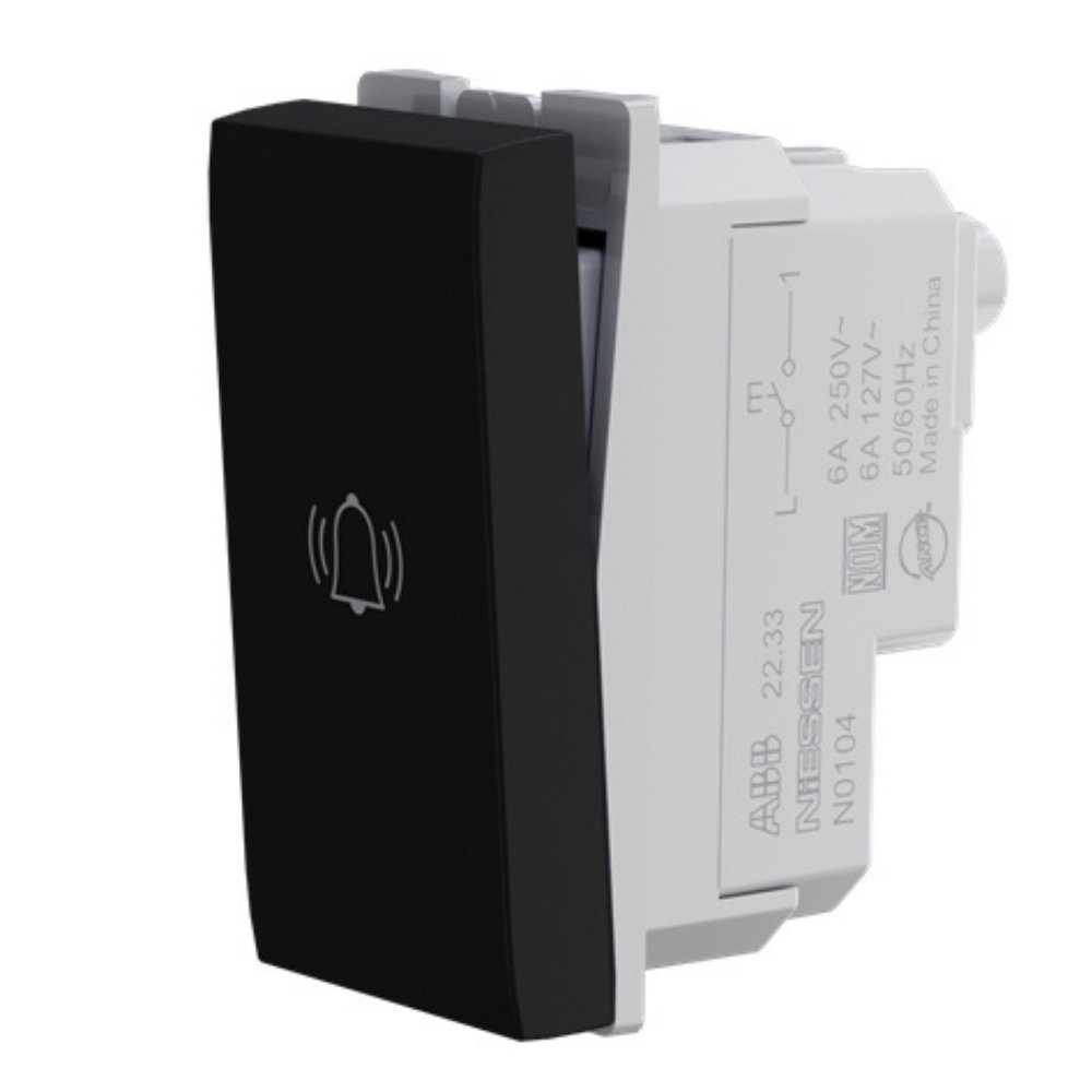 MODULO PULSADOR CAMPAINHA 10A 250V PRETO ORIGEN - ABB