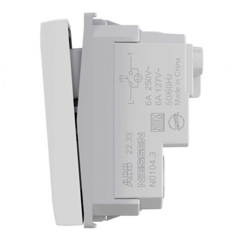 MODULO PULSADOR SEM GRAVURA 10A 250V BRANCO ORIGEN - ABB