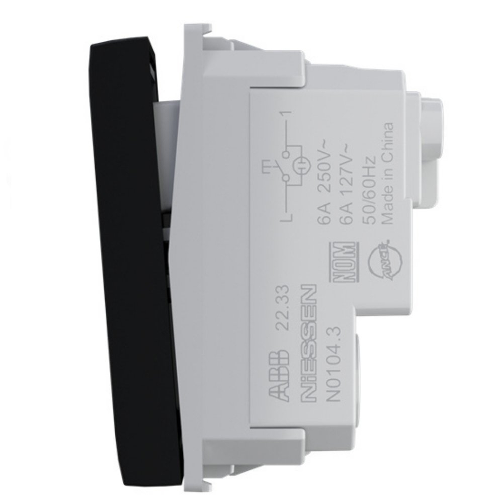 MODULO PULSADOR SEM GRAVACAO 10A 250V PRETO ORIGEN - ABB