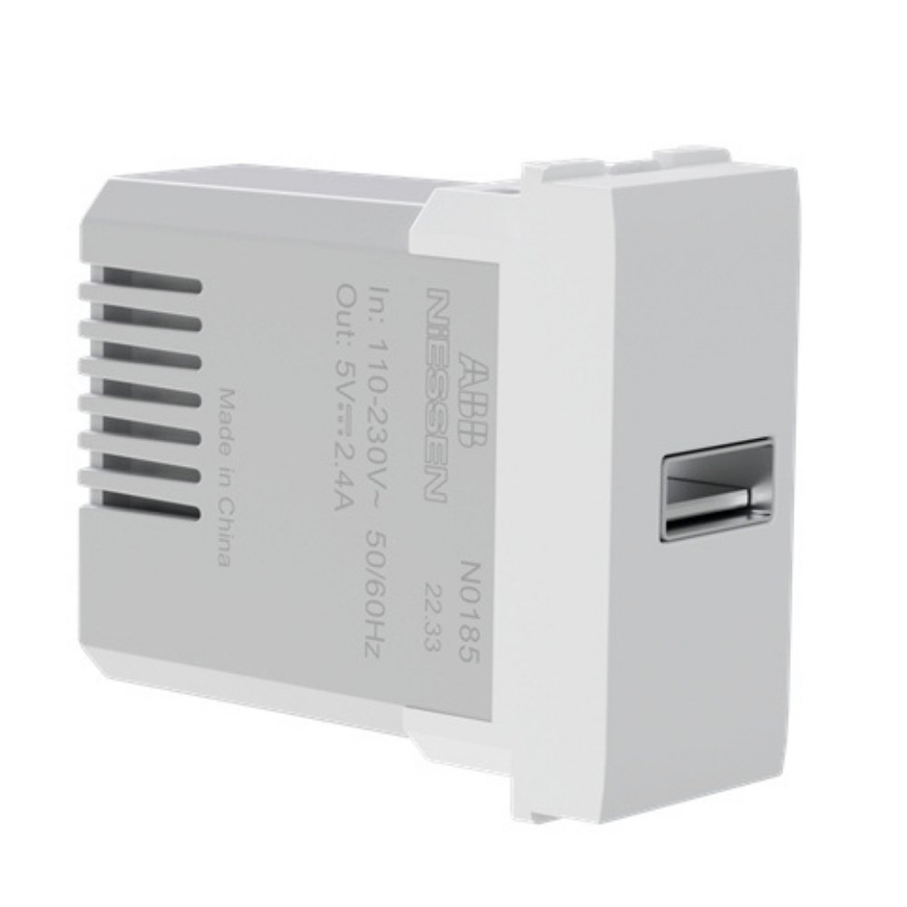 MODULO TOMADA USB A 2,4A 250V BRANCO ORIGEN - ABB
