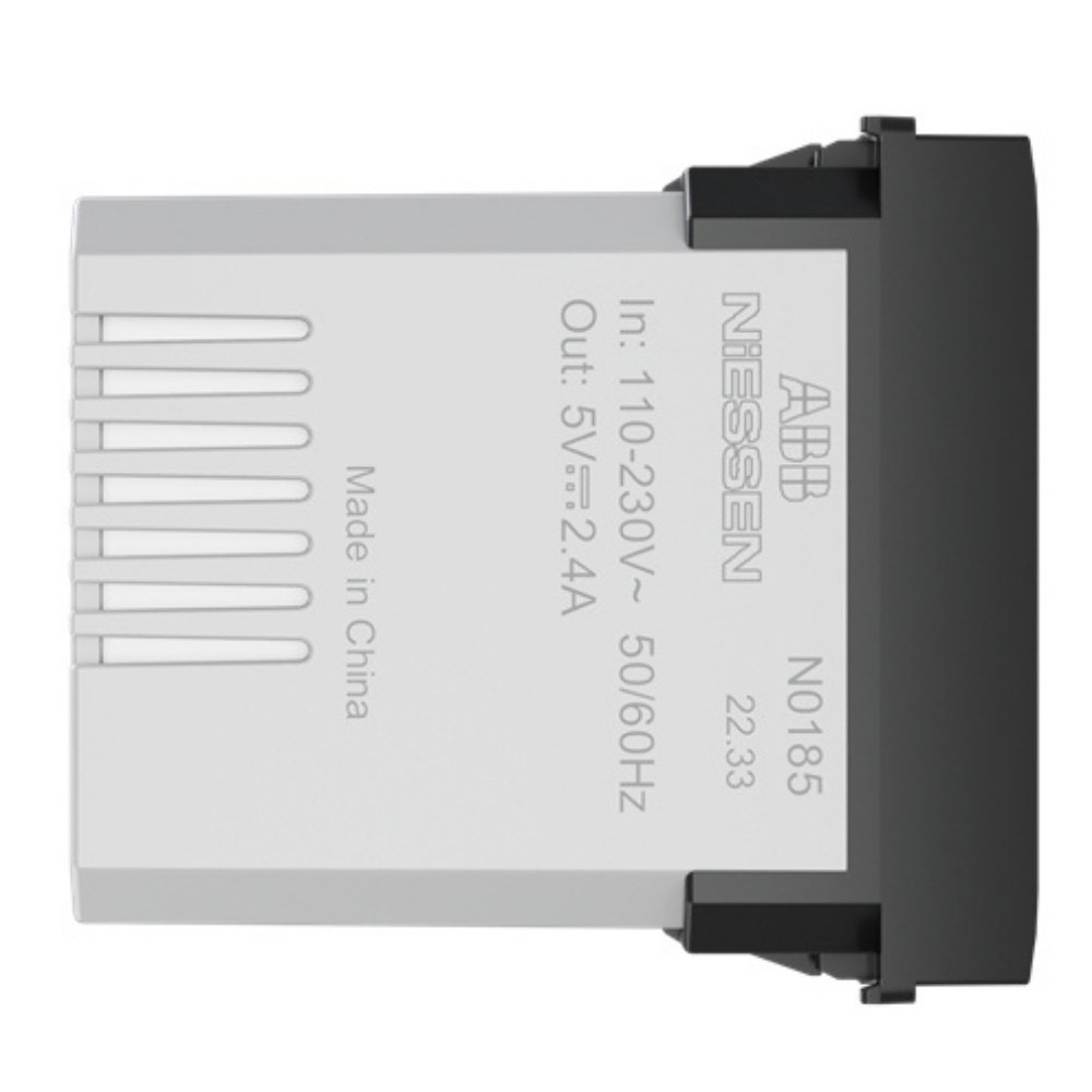 MODULO TOMADA USB A 2,4A 250V PRETO ORIGEN - ABB