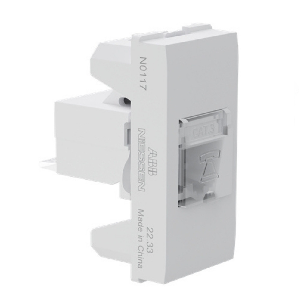 MODULO TOMADA RJ11 4 FIOS BRANCO ORIGEN - ABB