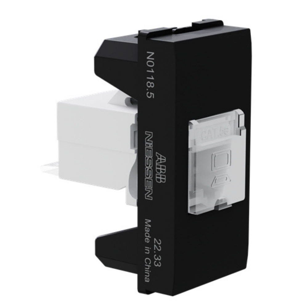 MODULO TOMADA RJ45 CAT5E PRETO ORIGEN - ABB