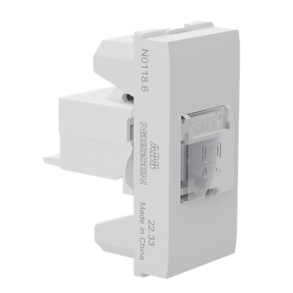 MODULO TOMADA RJ45 CAT6 BRANCO ORIGEN - ABB