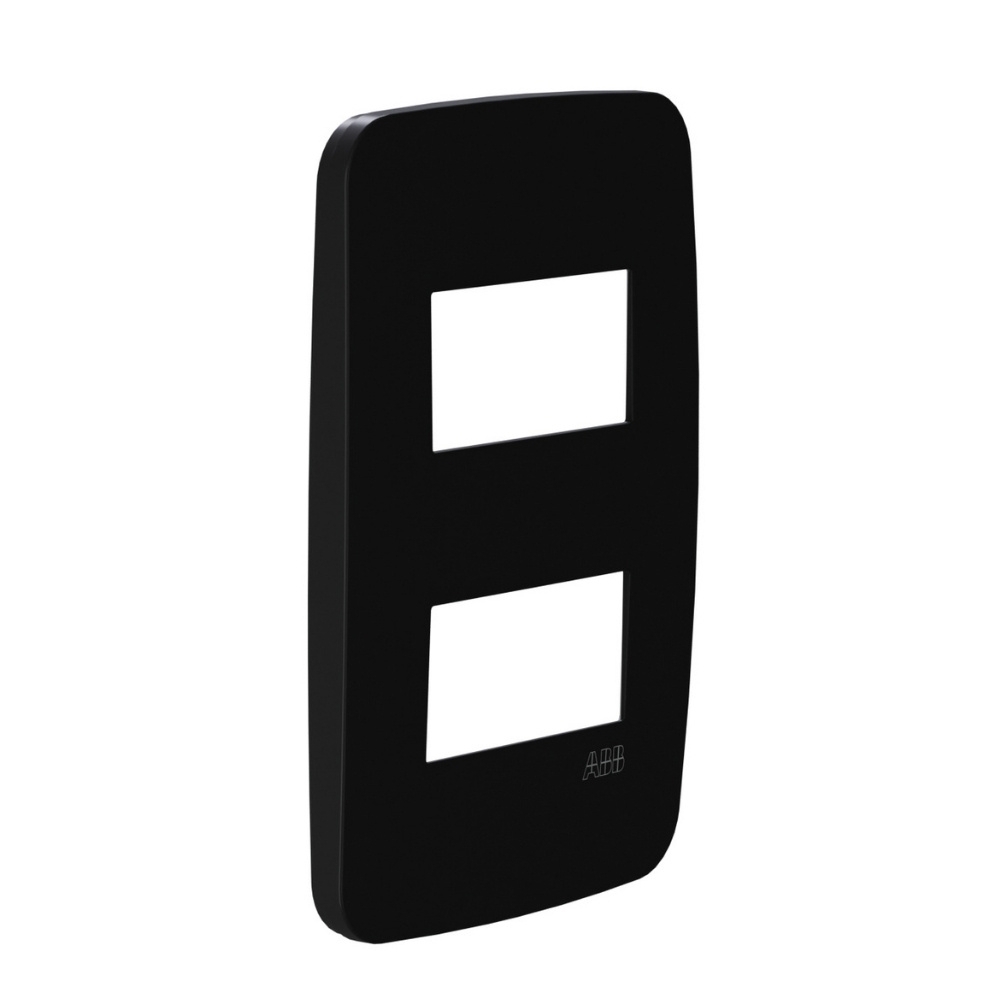 PLACA 4X2 PARA 2 POSTOS SEPARADOS PRETO COM SUPORTE ORIGEN - ABB
