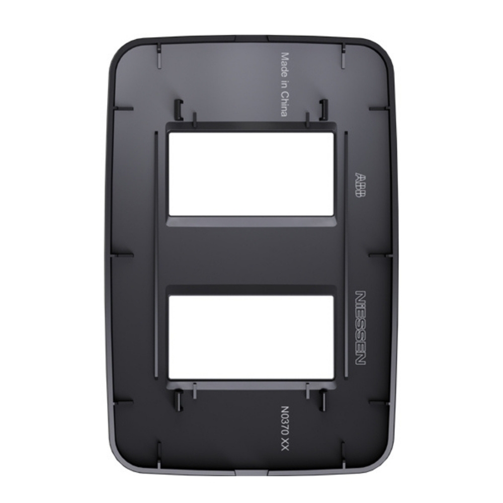 PLACA 4X2 PARA 2 POSTOS SEPARADOS PRETO COM SUPORTE ORIGEN - ABB