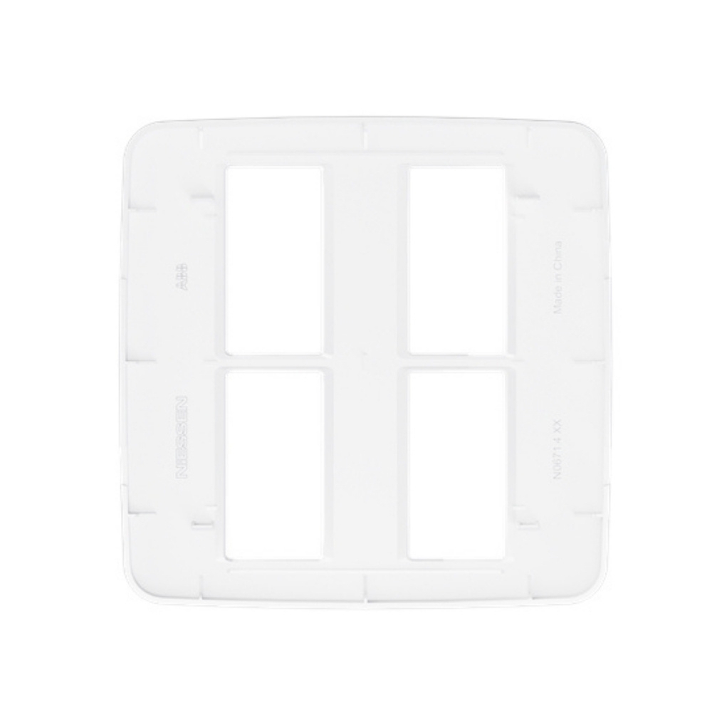 PLACA 4X4 PARA 4 POSTOS SEPARADOS BRANCO COM SUPORTE ORIGEN - ABB