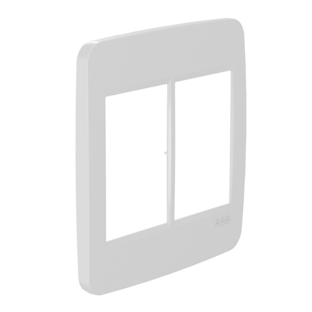 PLACA 4X4 PARA 6 POSTOS SEPARADOS BRANCO COM SUPORTE ORIGEN - ABB