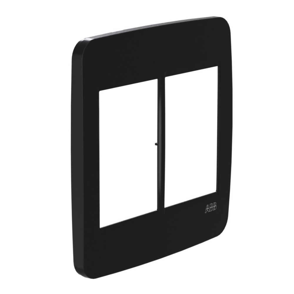 PLACA 4X4 PARA 6 POSTOS SEPARADOS PRETO COM SUPORTE ORIGEN - ABB