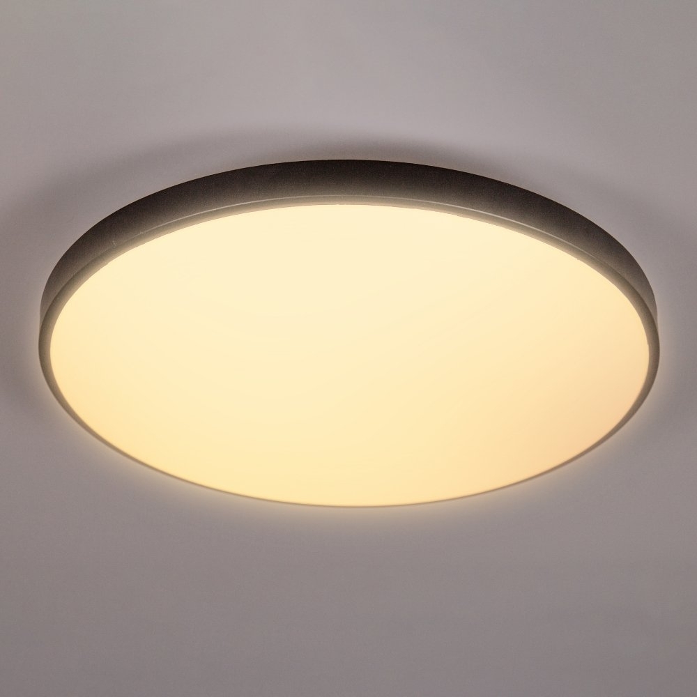 PLAFON LED VERONA 20W 3000K 4000K 6000K PRETO 26CM REDONDO - HEVVY
