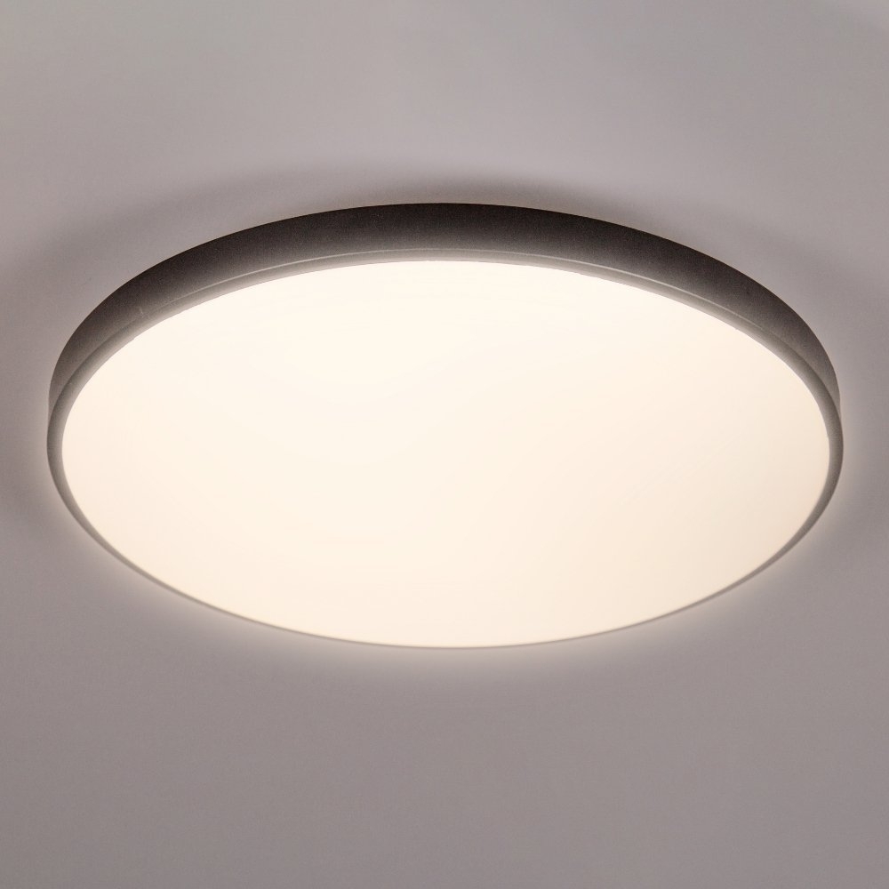 PLAFON LED VERONA 20W 3000K 4000K 6000K PRETO 26CM REDONDO - HEVVY