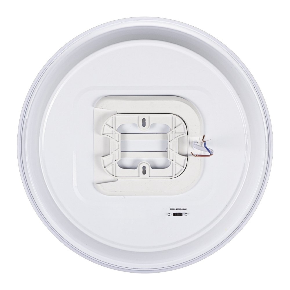PLAFON LED VERONA 31W 3000K 4000K 6000K PRETO 37CM REDONDO - HEVVY