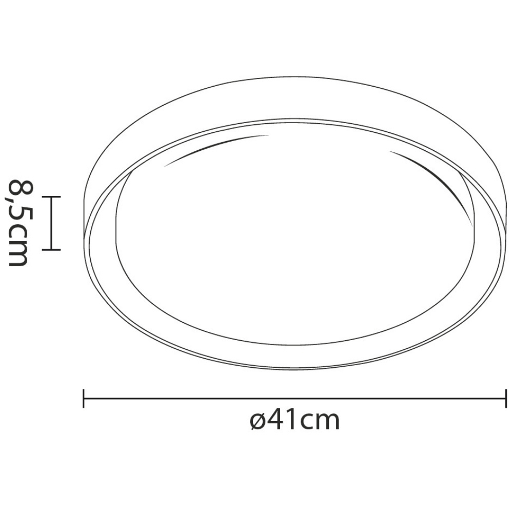 PLAFON LED SIENA 30W 3000K 4000K 6000K 2300LM D41CM CEREJEIRA - HEVVY