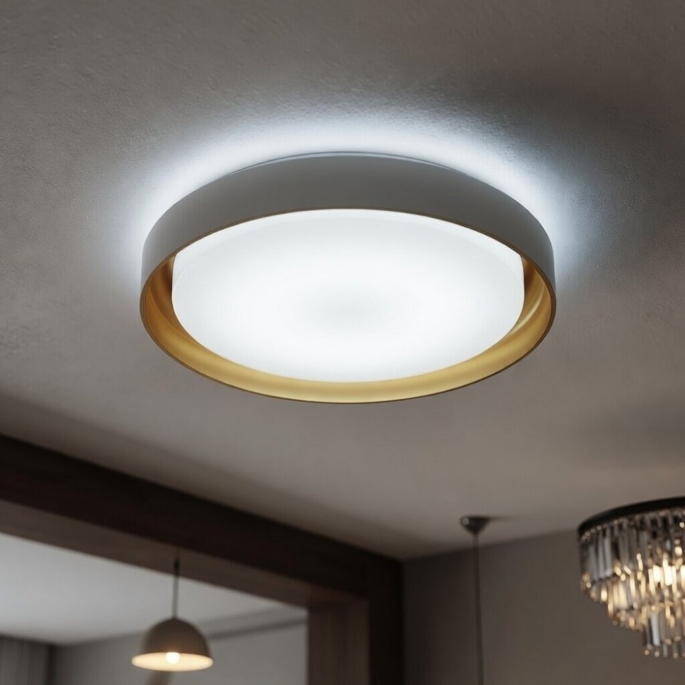 PLAFON LED SIENA 30W 3000K 4000K 6000K 2300LM D41CM BRANCO BRANCO - HEVVY