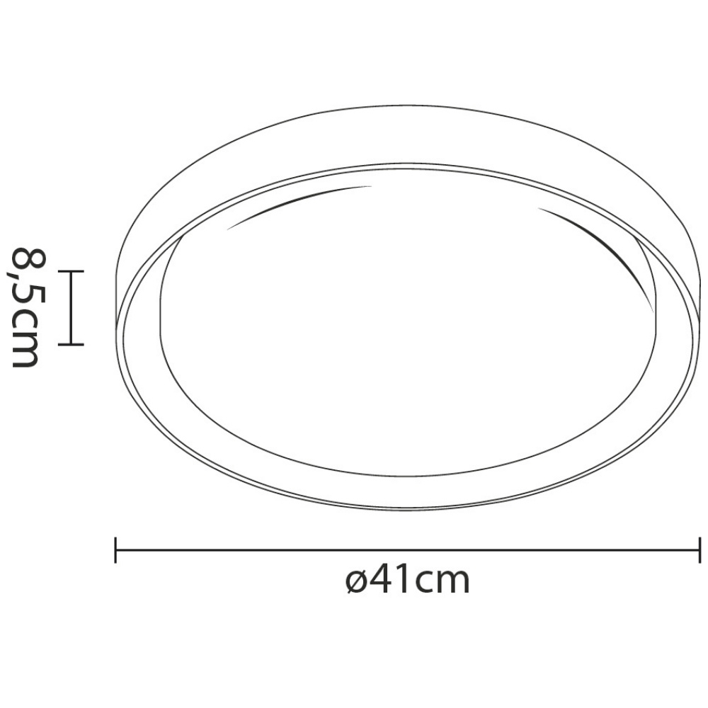PLAFON LED SIENA 30W 3000K 4000K 6000K 2300LM D41CM BRANCO BRANCO - HEVVY