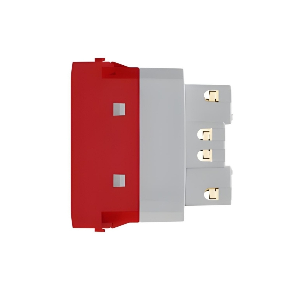 MODULO TOMADA 2 PINOS + TERRA 20A 250V VERMELHO ORIGEN - ABB