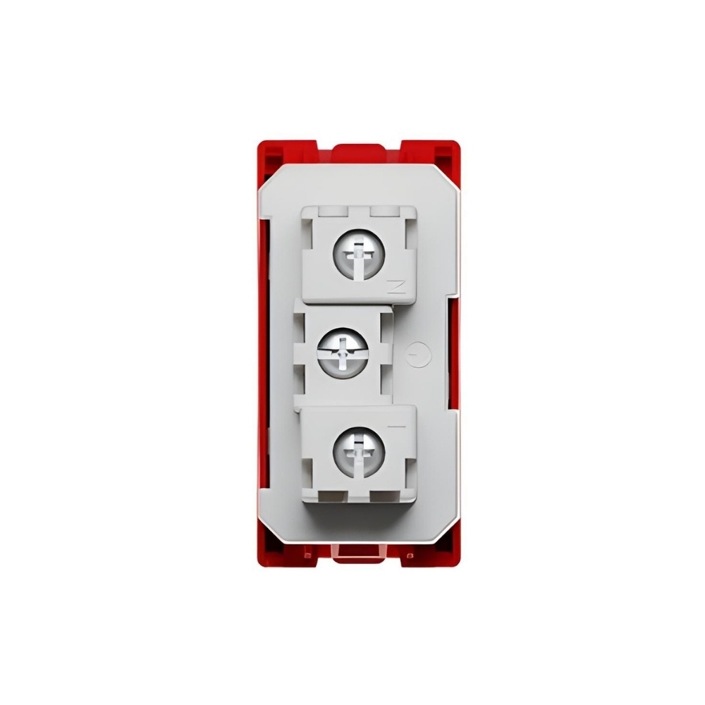 MODULO TOMADA 2 PINOS + TERRA 20A 250V VERMELHO ORIGEN - ABB