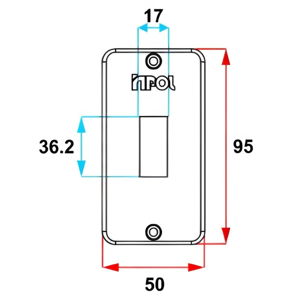 TAMPA PARA CONDULETE PVC 1/2X3/4 PARA 1 INTERRUPTOR VERTICAL BRANCO - INPOL