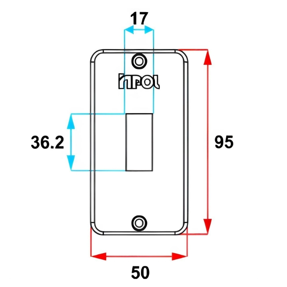 TAMPA PARA CONDULETE PVC 1/2X3/4 PARA 1 INTERRUPTOR VERTICAL CINZA - INPOL