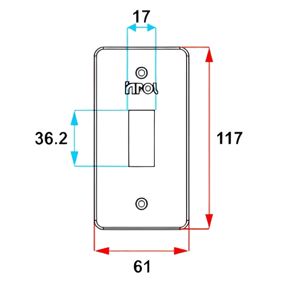 TAMPA PARA CONDULETE PVC 1 PARA 1 INTERRUPTOR VERTICAL CINZA - INPOL