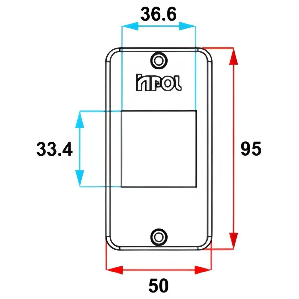 TAMPA PARA CONDULETE PVC 1/2X3/4 PARA 2 INTERRUPTOR HORIZONTAL BRANCO - INPOL