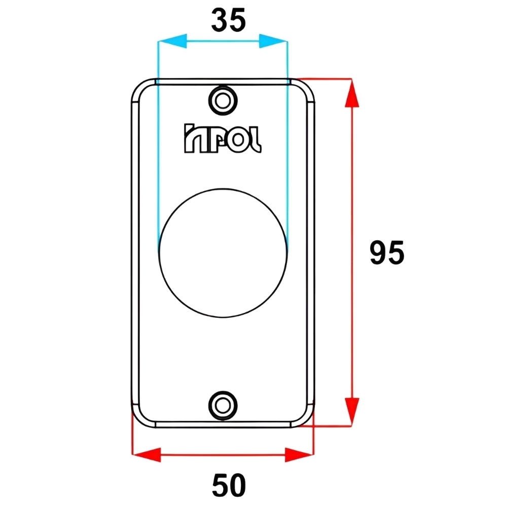 TAMPA PARA CONDULETE PVC 1/2X3/4 PARA 1 TOMADA REDONDO BRANCO - INPOL