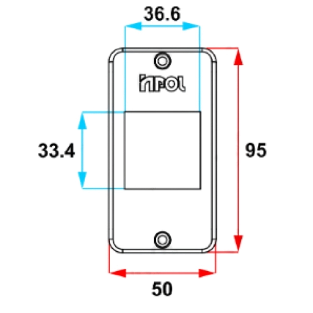 TAMPA PARA CONDULETE PVC 1/2X3/4 PARA 2 INTERRUPTORES HORIZONTAL CINZA - INPOL