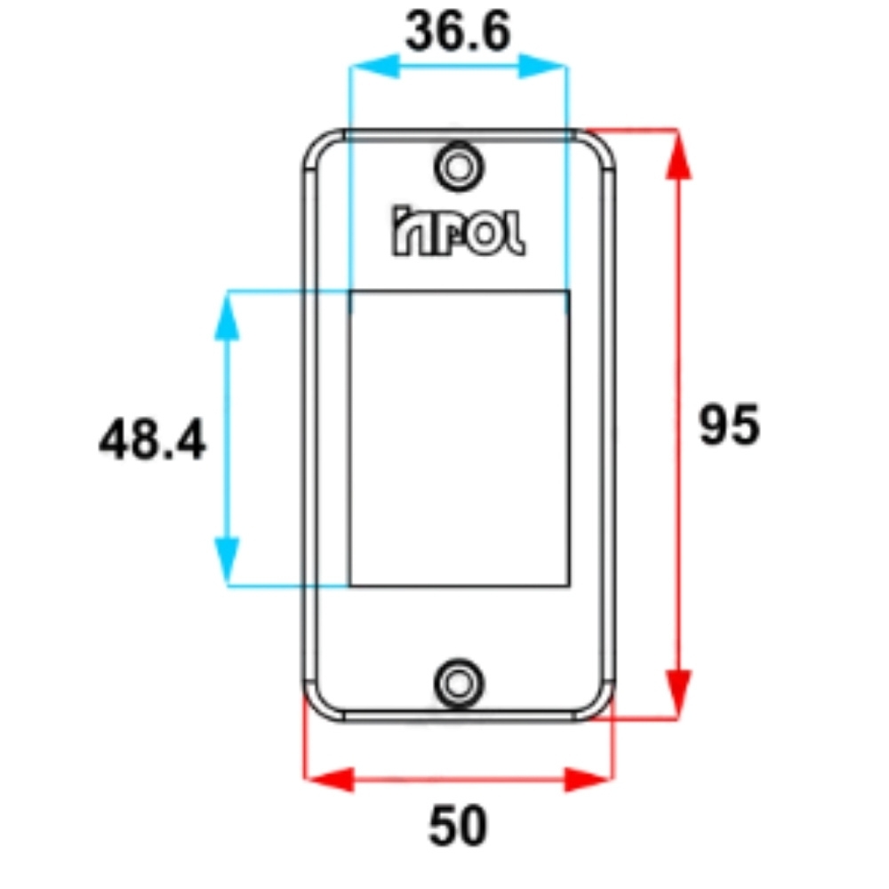 TAMPA PARA CONDULETE PVC 1/2X3/4 PARA 3 INTERRUPTORES HORIZONTAL CINZA - INPOL