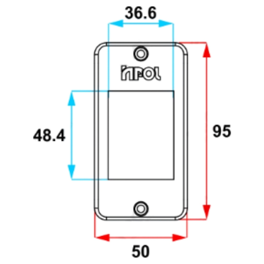TAMPA PARA CONDULETE PVC 1/2X3/4 PARA 3 INTERRUPTORES HORIZONTAL BRANCO - INPOL