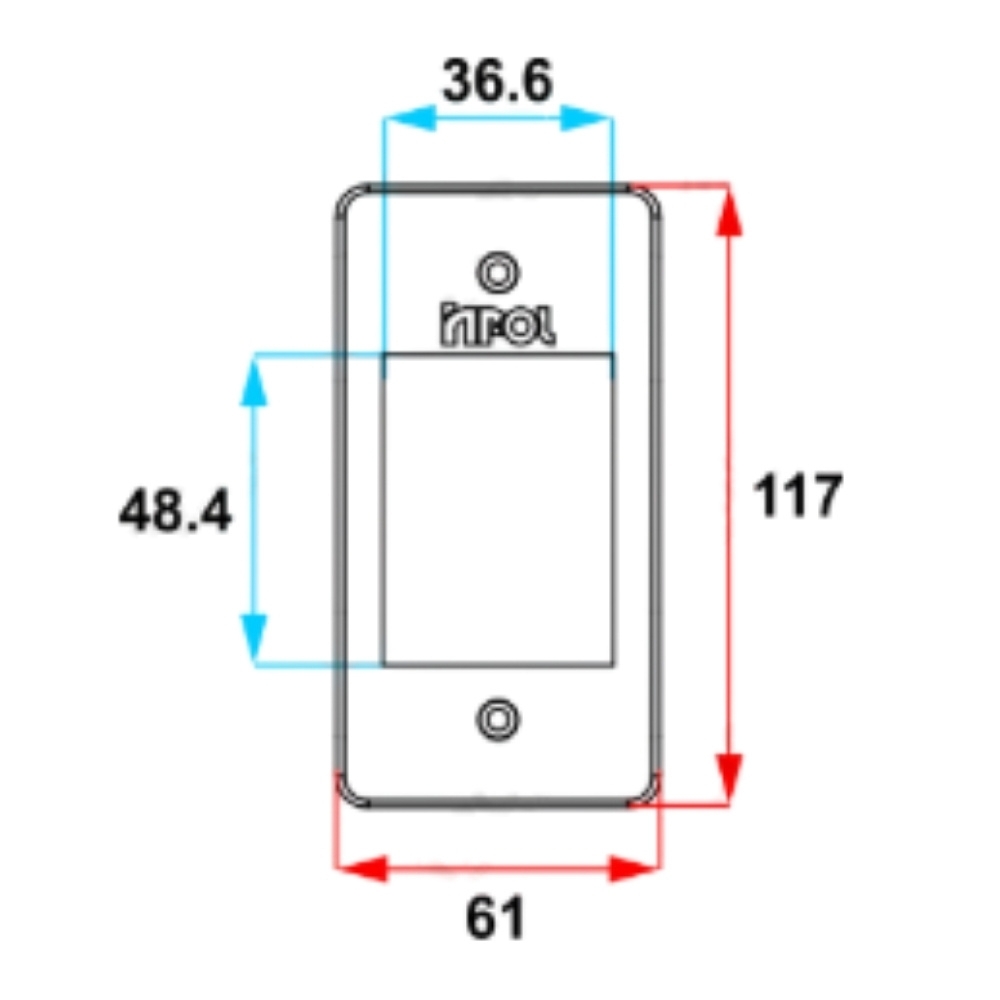 TAMPA PARA CONDULETE PVC 1 PARA 3 INTERRUPTOR HORIZONTAL CINZA - INPOL