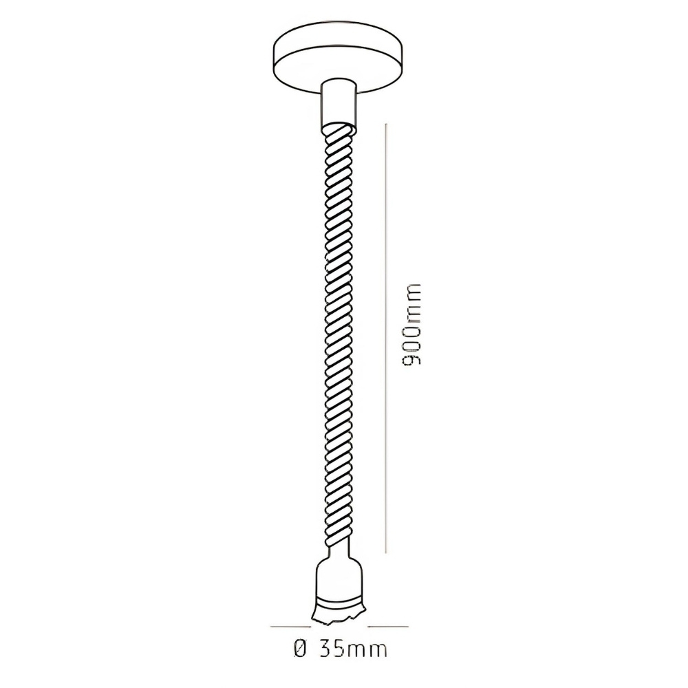 PENDENTE ORBITAL CORDA PARA 1 LAMPADA E27 - KIN LIGHT